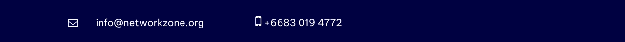         info@networkzone.org                       +6683 019 4772